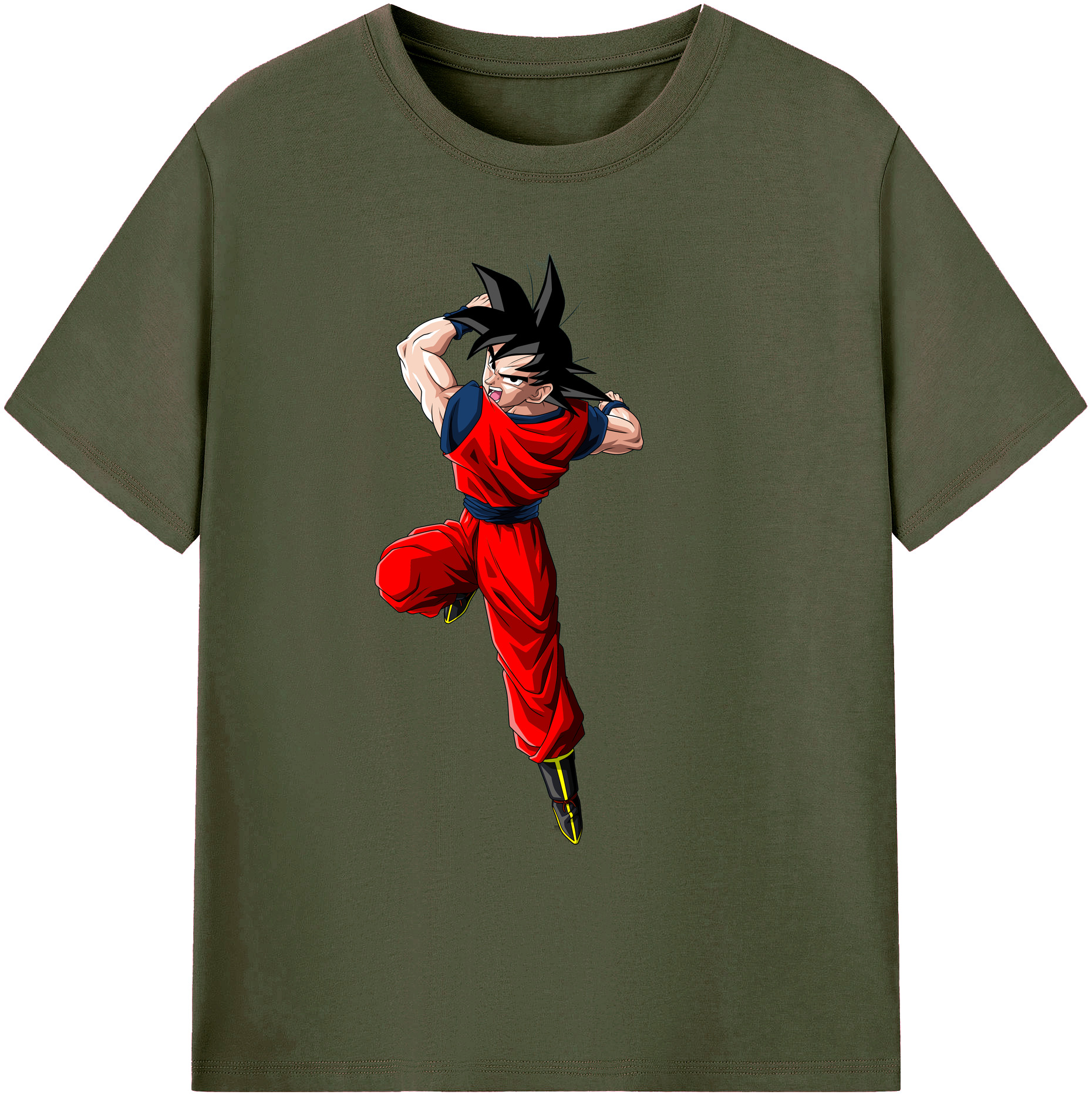 （画像用） ドラゴンボール 孫悟空（そん ごくう）Son Goku カカロット DRAGON BALL Kakarotto 綿100％ メンズ半袖Tシャツ｜肌触りやわらか＆通気性